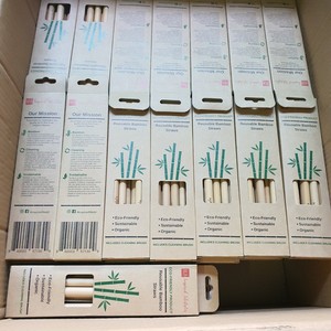 Pajita de bambú desechable ecológica, Pajita de bambú reutilizable con logotipo personalizado, venta al por mayor en Vietnam - Product Image 4