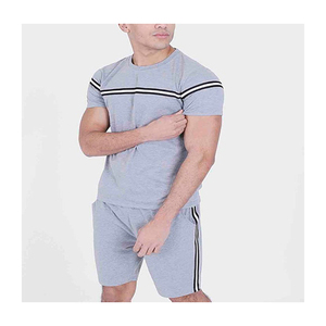 Summer Crew Neck Contrast <b>Raglan</b> Sleeves <b>T</b>-<b>Shirt</b> And Shorts Mens Twin Sets - Product Image 6