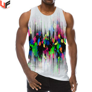 Camiseta sin mangas de entrenamiento para hombre, camiseta interior blanca transpirable de Color sólido hecha de polycotton Spandex, opción de impresión DHL personalizada - Product Image 4