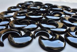 Luna creciente de ónice negro increíble para diseño de joyería, piedra preciosa Natural, luna de ónix negro, cabujón suelto para anillos - Product Image 3