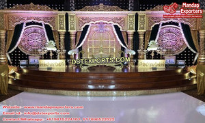 Vintage Modern for <b>Wedding</b> Engagement Ceremony Stage Decoration Velvet Lightweight Customized Color <b>Frame</b> - Product Image 3