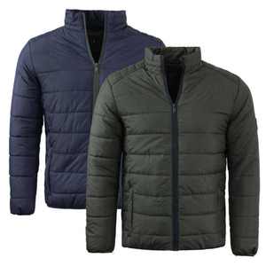 Chaqueta acolchada informal de invierno para hombre, conjunto de pantalones activos XL de talla grande, acolchado de poliéster ligero, logotipo acolchado, cálido, de talla grande - Product Image 1