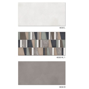 Azulejos de cerámica decorativos de color negro con diseño de plumas 30x60cm - Product Image 3