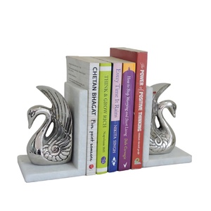 Organisateur de bureau en aluminium, serre-livres en métal et support de livre de couleur or, utilisation à domicile, au bureau et à la bibliothèque - Product Image 6