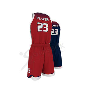 Uniforme de basket-ball personnalisé avec col en v, ensemble uniforme réversible, séchage rapide, confortable, nouvelle version 2019 - Product Image 6
