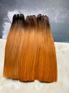 Ombre organe couleur os droit pour les femmes noires 100% vietnamien cheveux bruts soyeux et lisses de haute qualité - Product Image 2