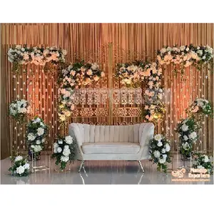 Classical Theme Candle Wall For Wedding Stage Splendid Metal Candle Wall For Back Stage Wedding Reception Backstage Candle Wall