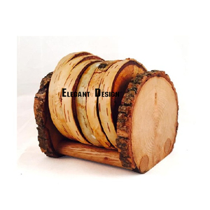 High Quality <b>Wooden</b> Coaster Holder with Embossed Rounded Coaster New Model Design Very Nice Quality <b>Table</b> <b>Mat</b> Pad - Product Image 6