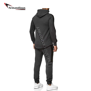 Traje de chándal de talla grande ecológico personalizado para hombre, pantalones ajustados de dos piezas para invierno, nuevo chándal de entrenamiento personalizable - Product Image 4