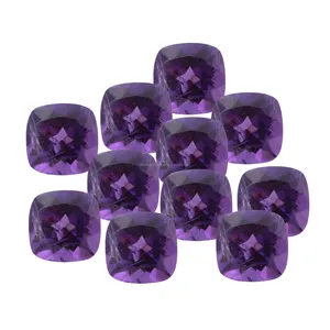3x3mm-7x7mm坐垫切割宝石正品巴西紫水晶宽松宝石11件批量在线批发供应商