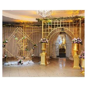 Nouvel arrivage de toile de fond en forme d'arche dorée pour mariage arc métallique pour événements et fêtes décoration florale cadre métallique - Product Image 1
