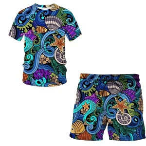 Ensemble t-shirt et Short pour hommes, vêtements d'été de haute qualité, avec impression par Sublimation, logo personnalisé, collection 100% - Product Image 6