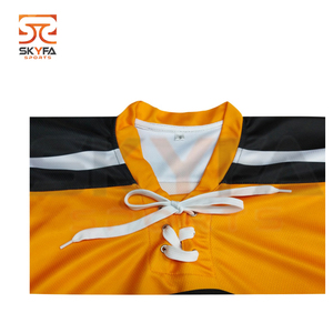 Camiseta de Hockey sobre hielo sublimada para hombre, 100% poliéster, a la moda, venta al por mayor - Product Image 6