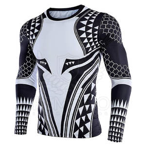Vêtements de sport pour homme à manches longues, protection UV 50, imprimé par sublimation, rashguard personnalisé pour MMA, surf, t-shirt compressif, grande taille, toutes saisons - Product Image 2