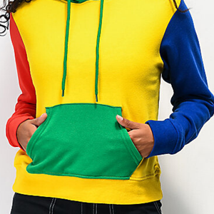 Nueva moda invierno mujer Sudadera con capucha color bloque pulóver mujer Sudadera con capucha Mujer - Product Image 3