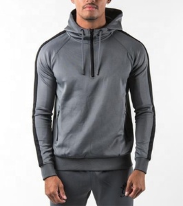 Sudadera con Capucha Personalizada con Logotipo Propio para Hombre, de Algodón de Alta Calidad, con Media Cremallera, Talla Grande, Ecológica, Personalizable en Cantidad, OEM - Product Image 1