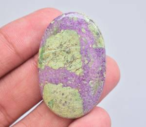 พลอย Purpurite Cabochon แบบหลวมๆ,พลอยเทียมแบบผสมขายส่งอัญมณี Stichtite พร้อม Serpentine Cabochon อัญมณี Purpurite แบบหลวม - Product Image 3