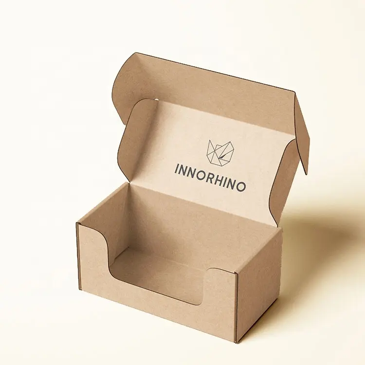 Kraft Paper Corrugated Boxes Cellphone Book Mail Shipping Box for Packiging With Logo Influencer Gift Boxes Kit INNORHINO