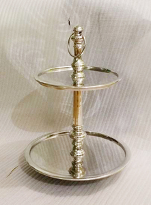 Premium Hot Aluminum <b>Cake</b> <b>Stand</b> with Stem & Hanging Ring Nickel Plated Fancy Single Tier Unique Style Hanging <b>Cake</b> <b>Stand</b> Server - Product Image 4