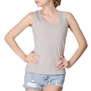 Camisetas sin mangas sexis sin mangas informales hechas en Pakistán para mujer, transpirables Camiseta de punto de talla grande con cuentas de talla grande, algodón - Product Image 4