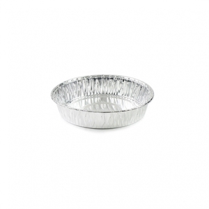 Round Aluminum Foil <b>Pans</b> 134 Food Tray Plate - Product Image 1