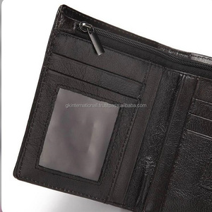 Portefeuille en cuir véritable noir pour hommes, Vintage, multifonction, blocage RFID, doublure importée, mince, collection 2021 - Product Image 3