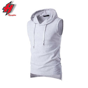 Custom Logo High Quality Breathable Casual Fitness <b>Sleeveless</b> <b>Hoodie</b> Sport Wear Solid Color Pullover Men Gym Knitted Sporty - Product Image 5