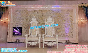 แผงกรอบ FRP ที่สวยงามสำหรับตกแต่งงานแต่งงานกรอบฉากหลังแต่งงานที่ทันสมัยและแผงด้านหลังของตกแต่งงานแต่งงานแบบอินเดียสุดๆ - Product Image 2
