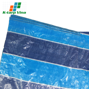 Rollo de lona de PE a rayas de alta calidad 160 Gsm, producción al por mayor personalizada, resistente al agua con servicio de procesamiento de corte - Product Image 1
