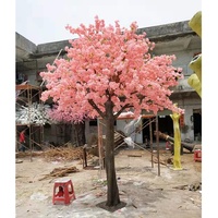 Pohon Bunga Sakura Buatan dari Kain Sutra & Fiber Glass Tinggi 350cm - Dekorasi Pernikahan & Pesta Rumah Mewah Ramah Lingkungan