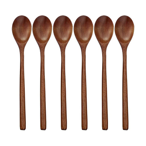 Salade en bois Cuillère de mélange servant Skimmer spatule et turner Bon Marché En Bois Cuillères À Servir Ensemble de 8 pièces à bas prix - Product Image 2