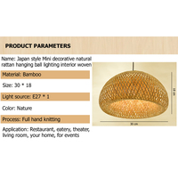 Mini lampe suspendue en rotin naturel, ampoules décoratives de style japonais, en bambou tissé, idéal pour une cuisine