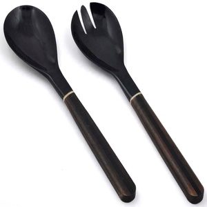 Ensemble d'ustensiles en os de corne naturelle du fabricant indien cuillère fourchette en corne de buffle pour Restaurants vaisselle élégante corne décorative - Product Image 4