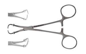 Pince à serviette chirurgicale lisse avec butoir à bille, courbe de 14 cm en acier inoxydable, finition polie mate, CE ISO - Product Image 2