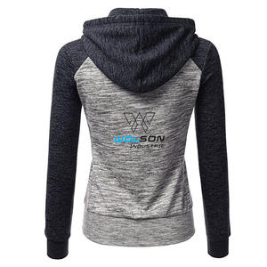 Vente en gros de pulls vierges en molleton de coton Sweatshirt à capuche long pour femme Sweat-shirt à capuche avec logo personnalisé Sweatshirts à capuche unisexe. - Product Image 3