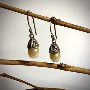 Pendientes colgantes de plata de ley 925, accesorios de moda para mujer - Product Image 1