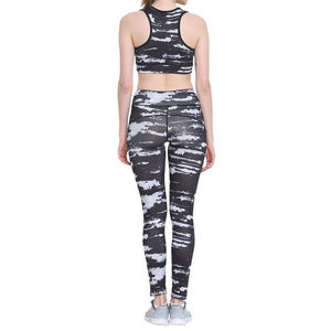 Ensemble de 2 pièces de leggings de yoga et de soutien-gorge de sport personnalisés - Extensible dans les quatre sens, respirant, respectueux de l'environnement, imprimé par sublimation - Product Image 6