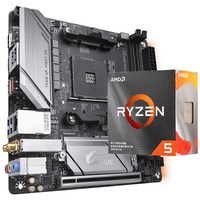GIGABYTE B450 I AORUS PRO WIFI Carte mère de jeu MINI ITX d'occasion avec processeur AMD Ryzen 5 7 3500X 3600 3600X 3700X 3800X