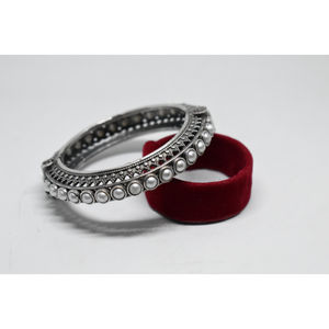 Pulsera de plata de diseño artificial para niñas y mujeres, brazalete abierto de estilo occidental, hecho a mano, indio, 2022 - Product Image 3