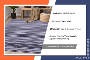 Tapis tissés d'intérieur en laine et coton de qualité supérieure du fabricant indien Dernier design élégant avec support en latex pour les acheteurs en gros - Product Image 6