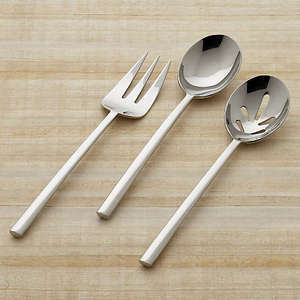 Cuchara y tenedor plateados para servir ensaladas, utensilios de cocina de cobre para servir arroz, 3 piezas - Product Image 2