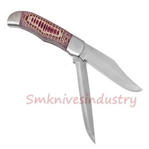 มีดพับขนาดใหญ่สวยงามทำมือ เหล็ก J2 มีดพกพาอเนกประสงค์ ใบมีดคู่ หนา 3.0 มม. ยาว 22 นิ้ว - Product Image 2