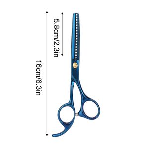 Ciseaux de soins de beauté professionnels, 6 pouces, ciseaux pour coiffeur, minceur, coupe de cheveux, couleur bleue, outils de coiffure - Product Image 2