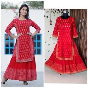Kurtis — robe indienne en coton pour femmes, nouveau Design, à la mode, tenue idéale à porter à bas prix, avec veste Dupatta, vente en gros - Product Image 4