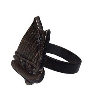 Anneau de serviette en aluminium martelé, design élégant - Product Image 2