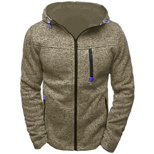 Sudadera con capucha y cremallera de gran tamaño para hombre Sudadera con capucha de yoga con cremallera básica holgada Chaqueta de abrigo jummper - Product Image 4