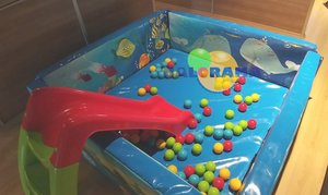 Piscina Softplay para interior, con tobogán e impreso, área de juegos de diseño especial para niños, 16x160x50 cm - Product Image 4