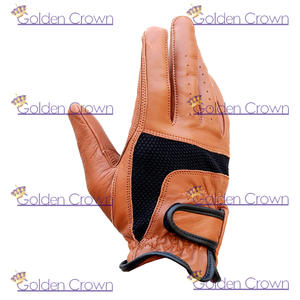 Guantes de equitación de cuero nuevo genuino para guantes de equitación ecuestres marrones de invierno - Product Image 4