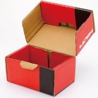 Dossiers d'emballage en carton recyclé personnalisés, pliables, avec fermeture invisible, pelliculage mat, gaufrage UV, pour supermarché