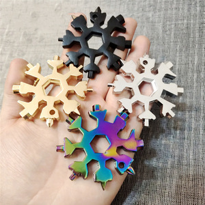 Cờ Lê Bông Tuyết Công Cụ Đa Năng 18 Trong 1 Bằng Thép Không Gỉ Snow Flake Multi <span class=keywords><strong>Tool</strong></span> Với Vòng Chìa Khóa Bông Tuyết Đa Công Cụ Với Dụng Cụ Mở Chai - Product Image 5